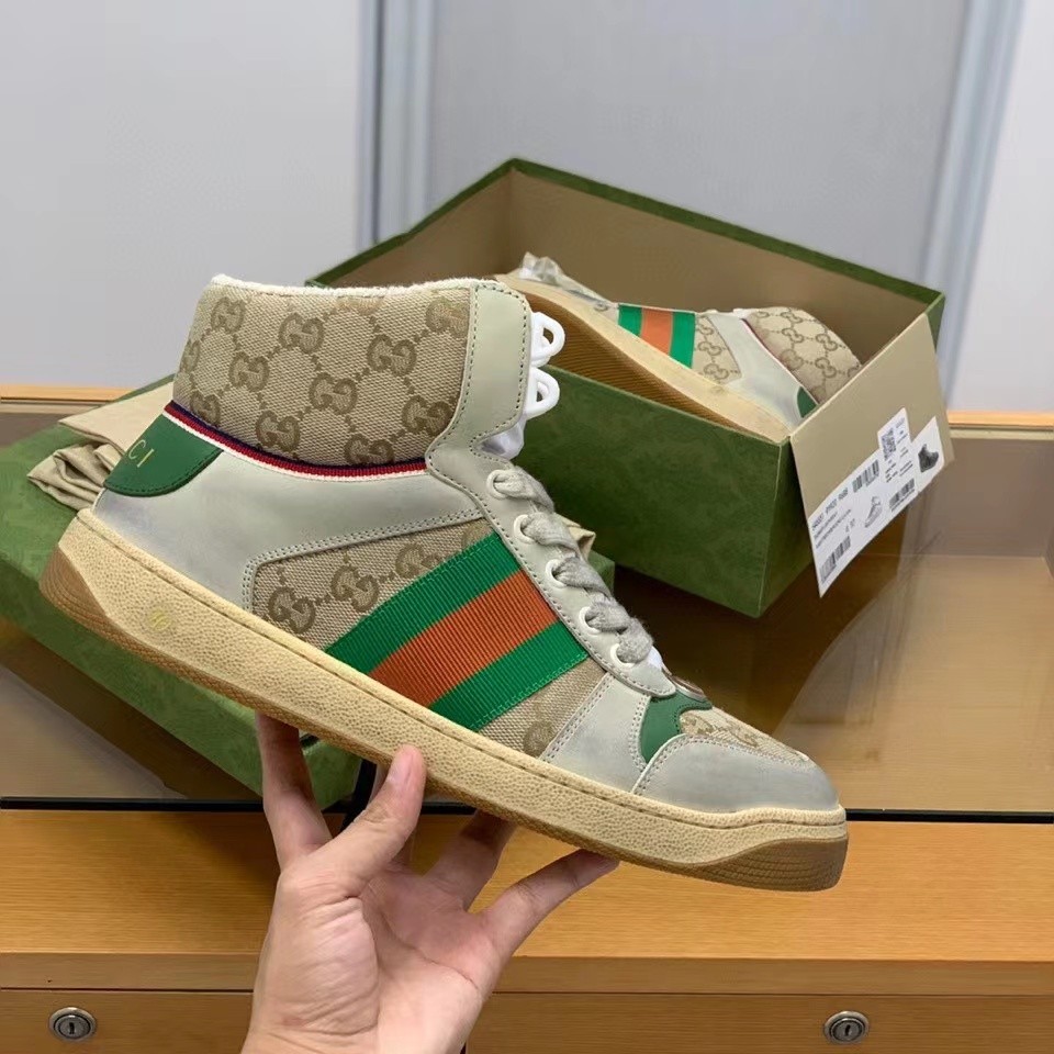 Gucci High-top Distressed sneakers W US6.5=EUR37=CM23.5