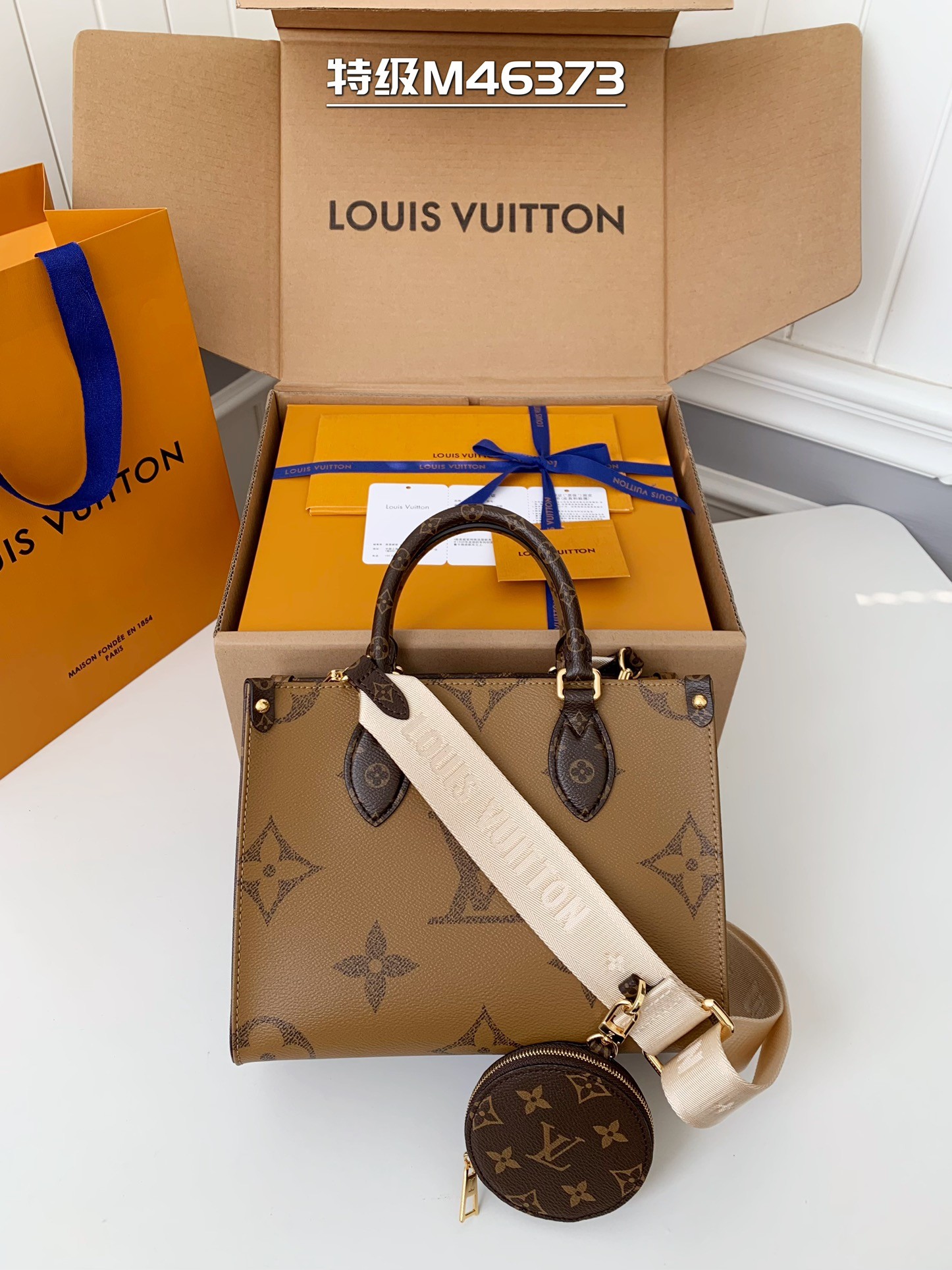 Louis Vuitton Borsa OnTheGo PM M46373，Size：25*19*11.5cm