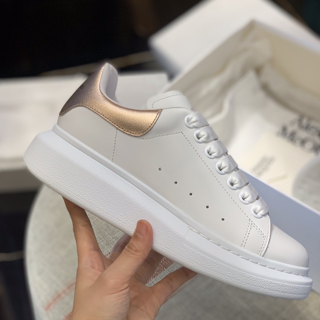 Alexander McQueen MQ rose gold tail Sneakers  W US5.5=EUR36=CM23