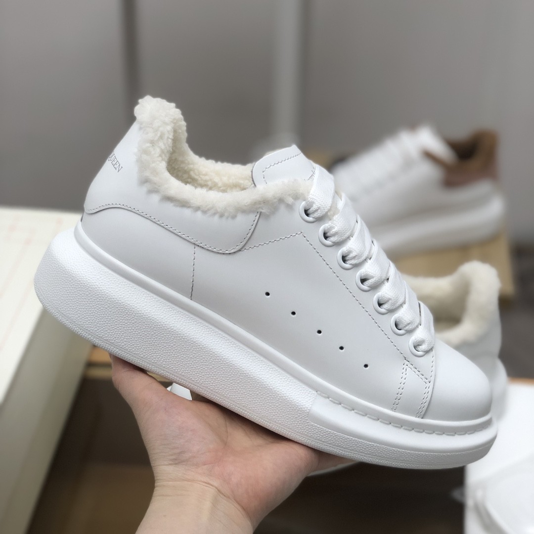 Alexander McQueen MQ White velvet Lining Sneakers  W US5.5=EUR36=CM23