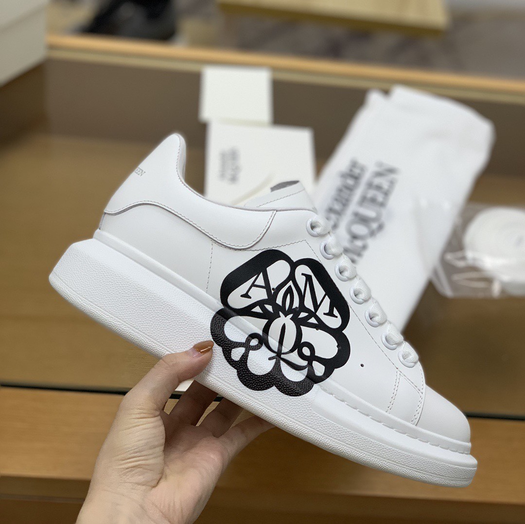 Alexander McQueen MQ 3D white bloom Sneakers  W US5.5=EUR36=CM23