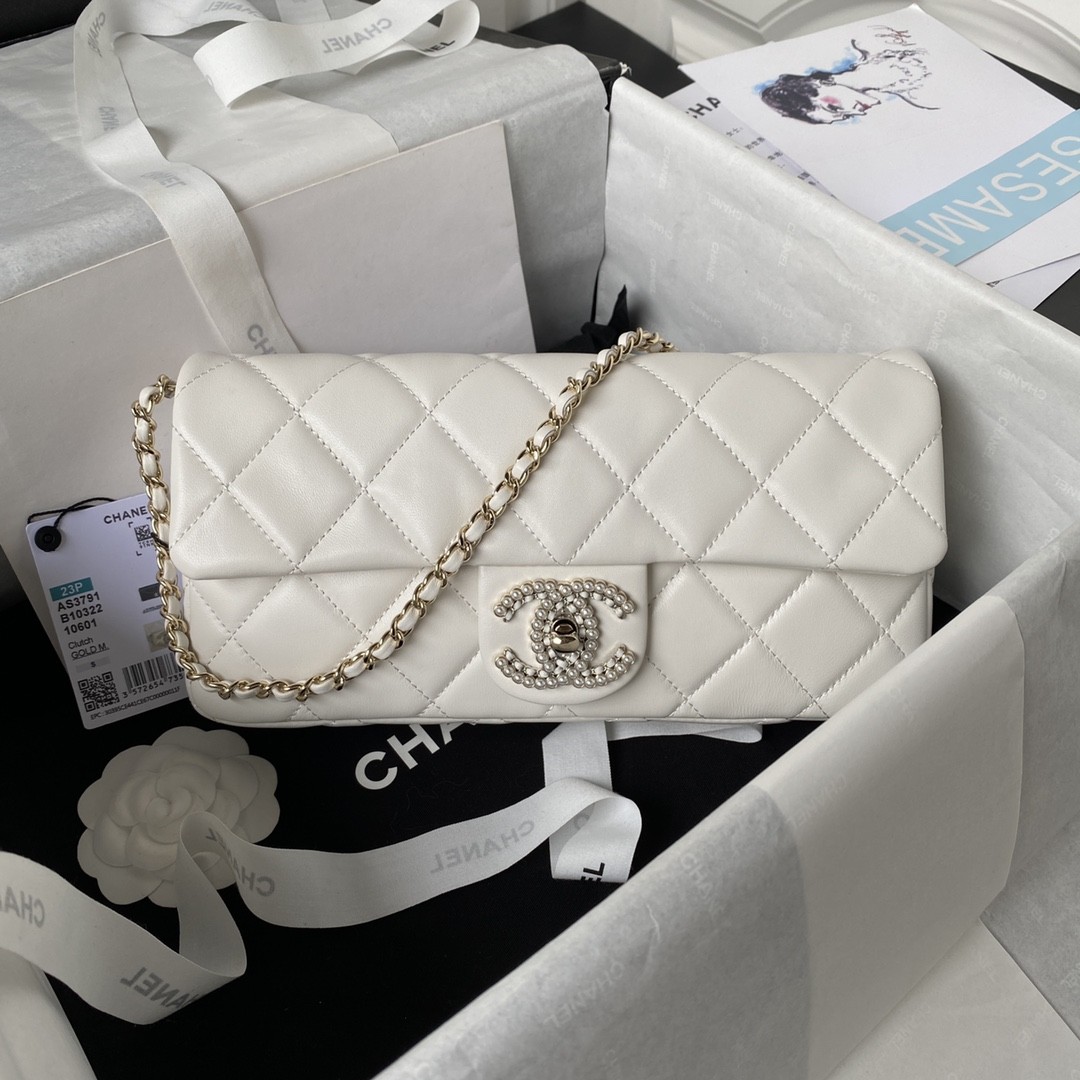 Chanel 23A Hot Selling Pearl Stick Bag AS3791, Top Quality  Size: 11.5 * 26 * 4cm