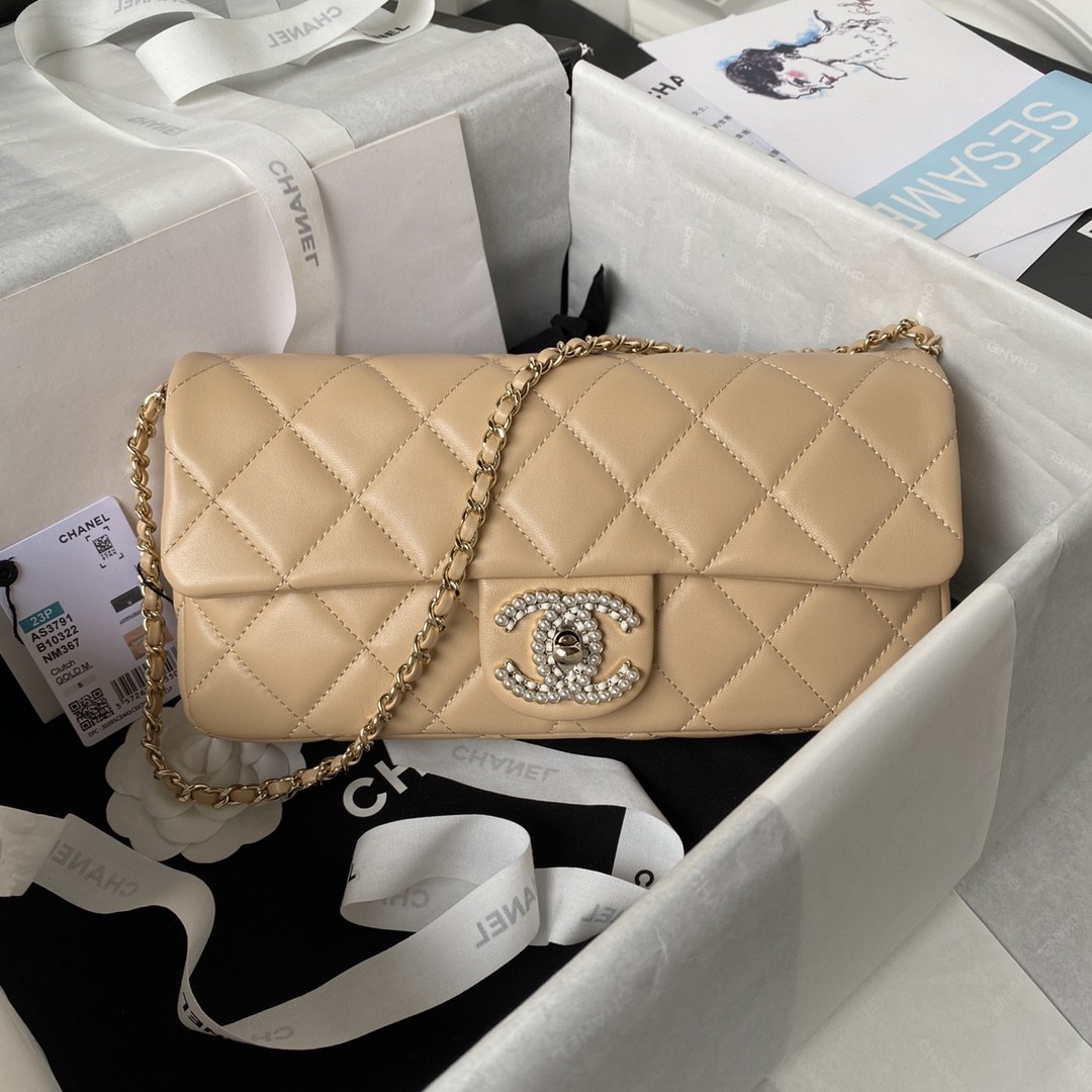 Chanel 23A Hot Selling Pearl Stick Bag AS3791, Top Quality  Size: 11.5 * 26 * 4cm