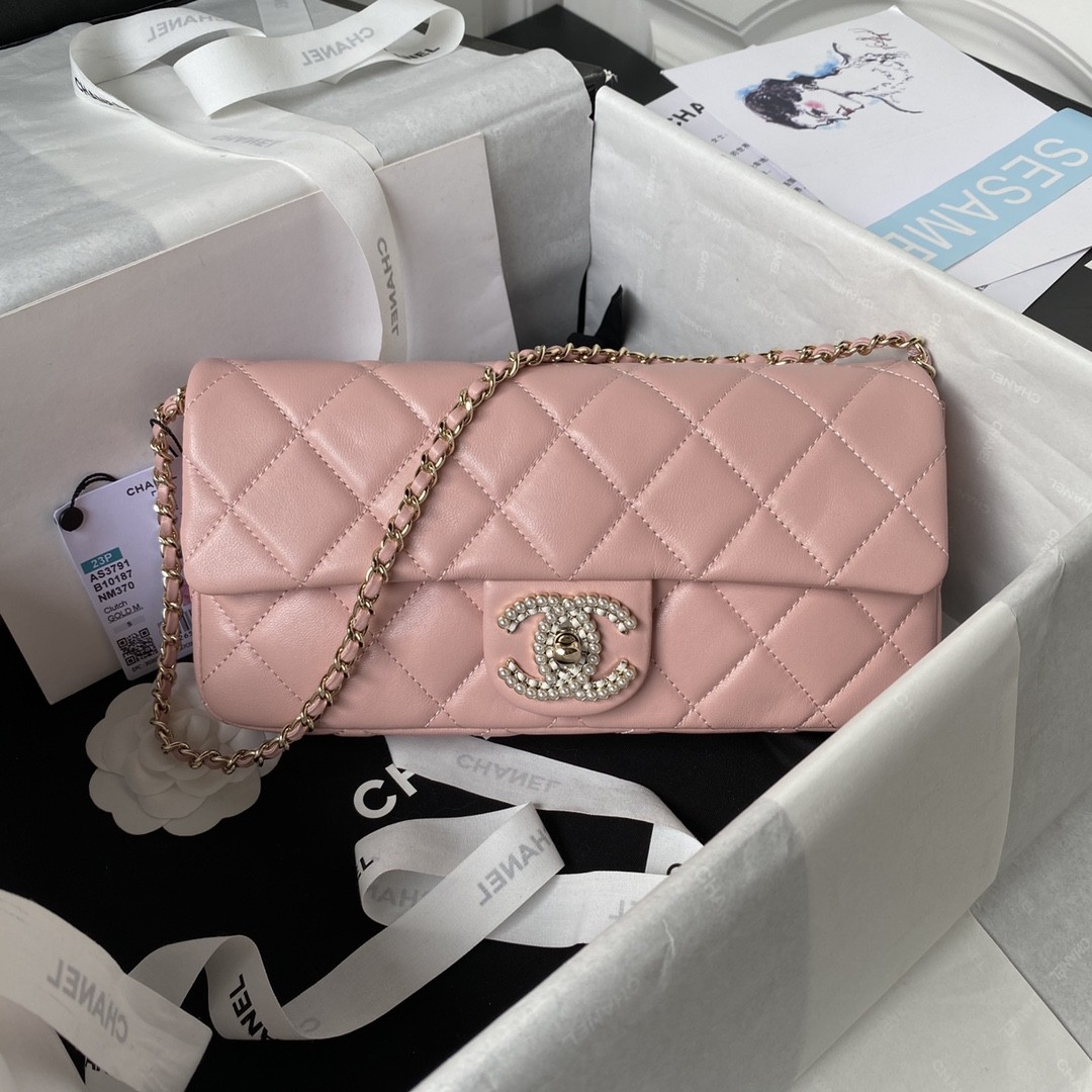 Chanel 23A Hot Selling Pearl Stick Bag AS3791, Top Quality  Size: 11.5 * 26 * 4cm