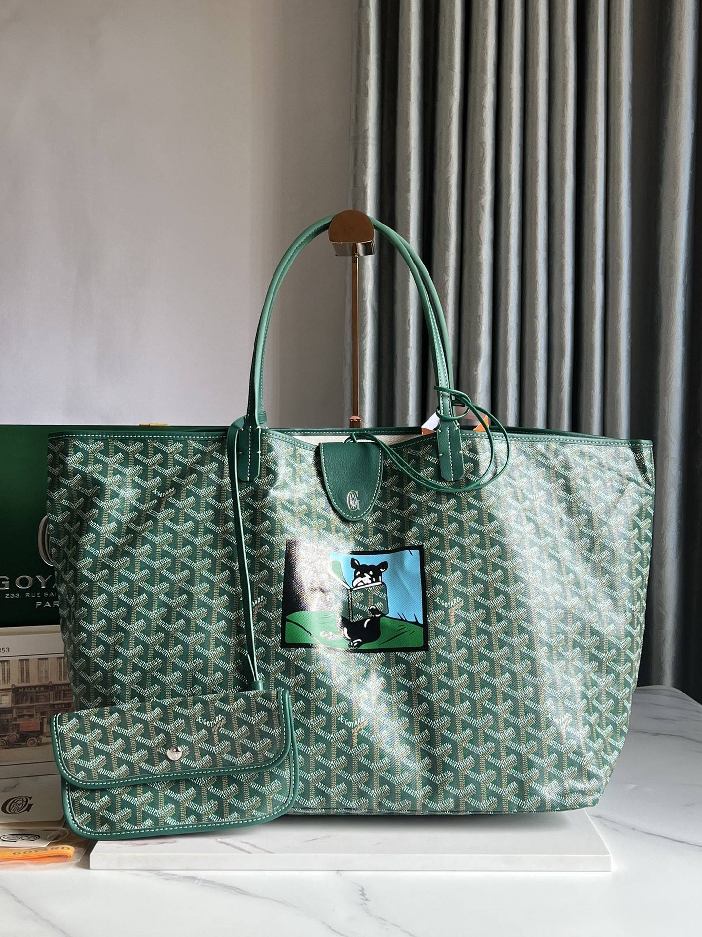 Goyard Saint Louis GM special painted Dou style shopping bag