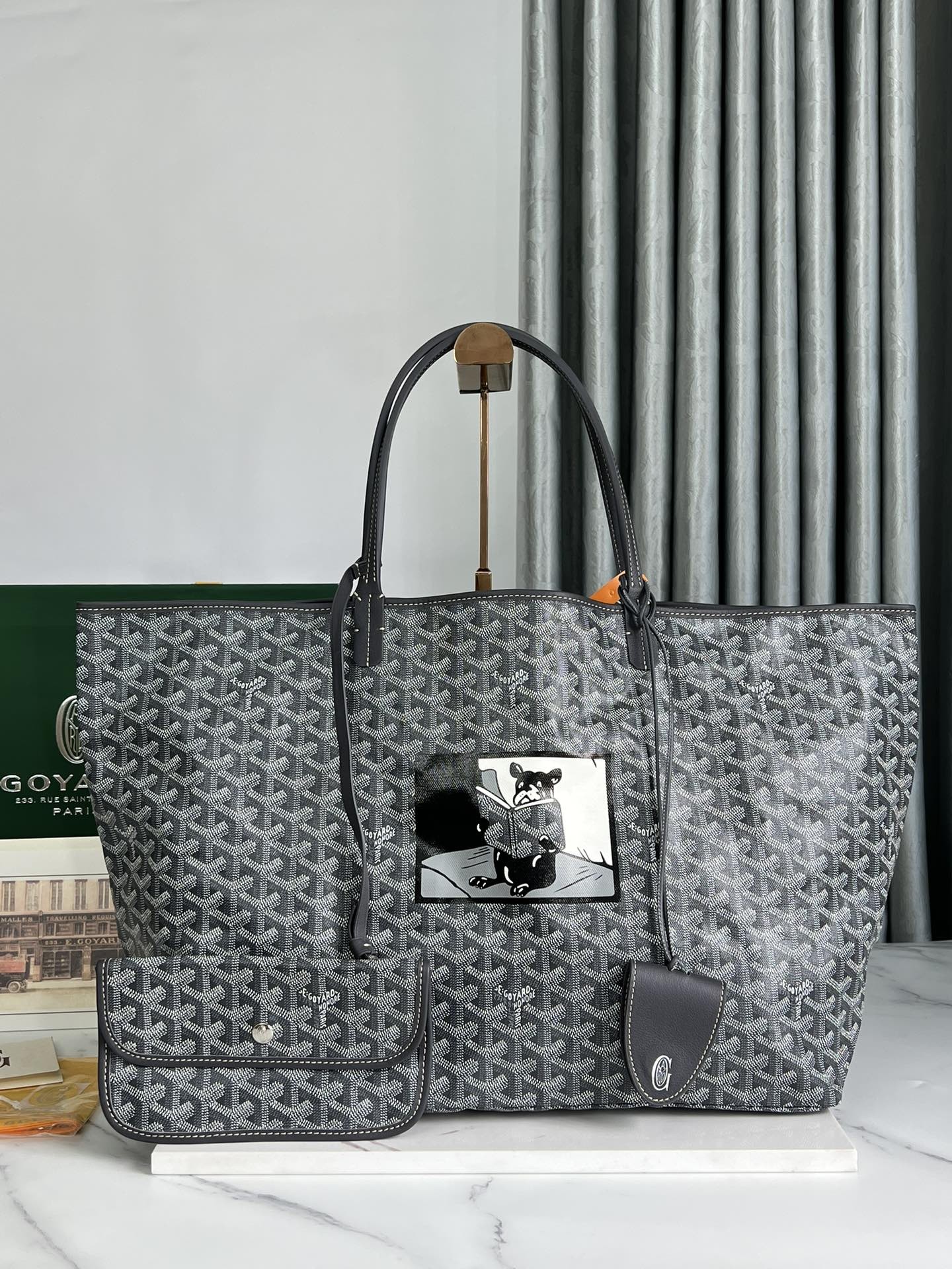 Goyard Saint Louis GM special painted Dou style shopping bag