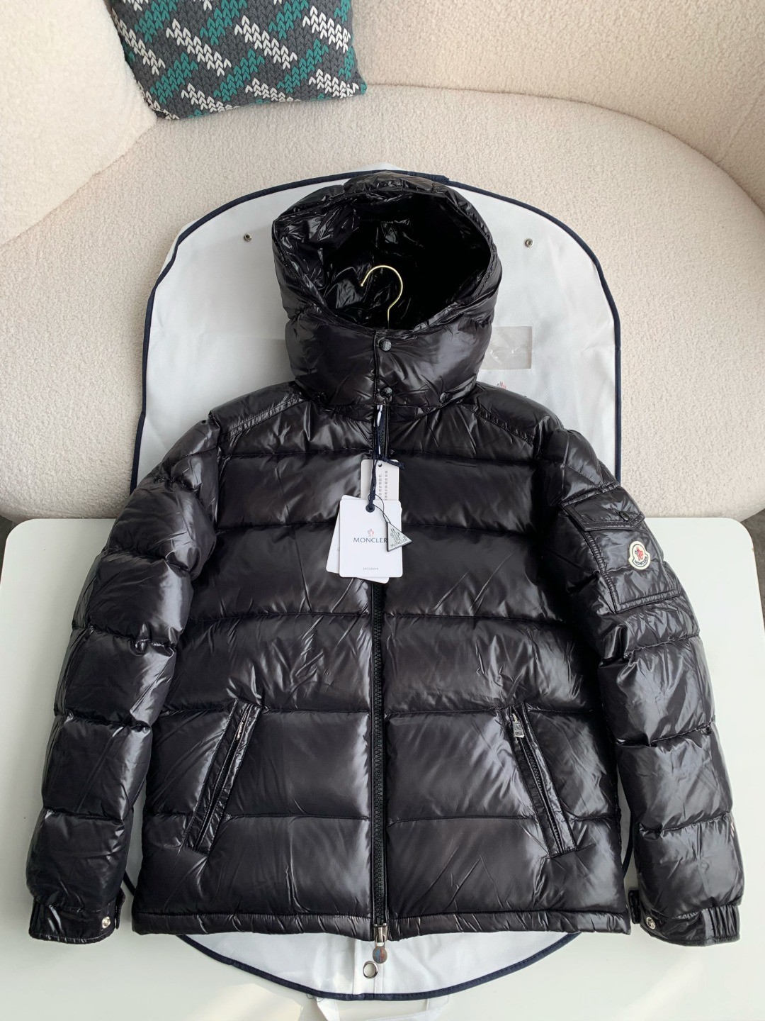 Moncler Short  men's down jacket 100kg 195cm