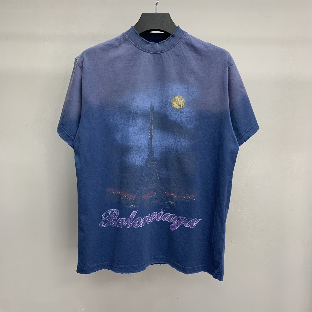 Balenciaga Night View Tower T-shirt 100kg≈220 pounds 195cm ≈ 6 feet 5 inches