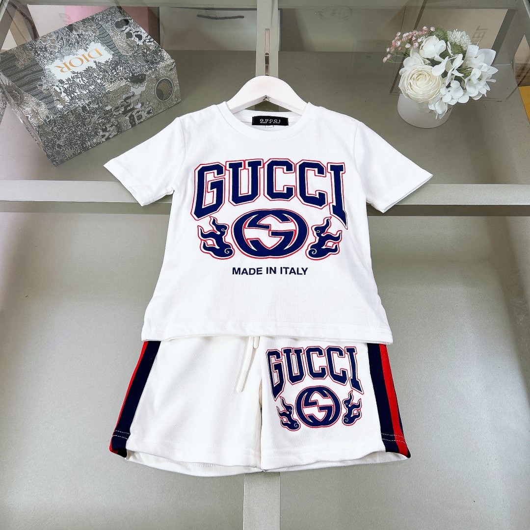 Gucci 2024\/SS new logo printed T-shirt suit 141~160cm = 56~63 inches