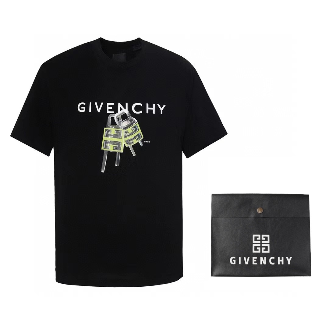 Givenchy lock-printed T-shirt 195cm 100kg