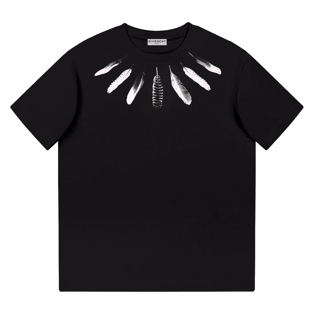 Givenchy 2024ss new summer feather print t-shirt 195cm 100kg