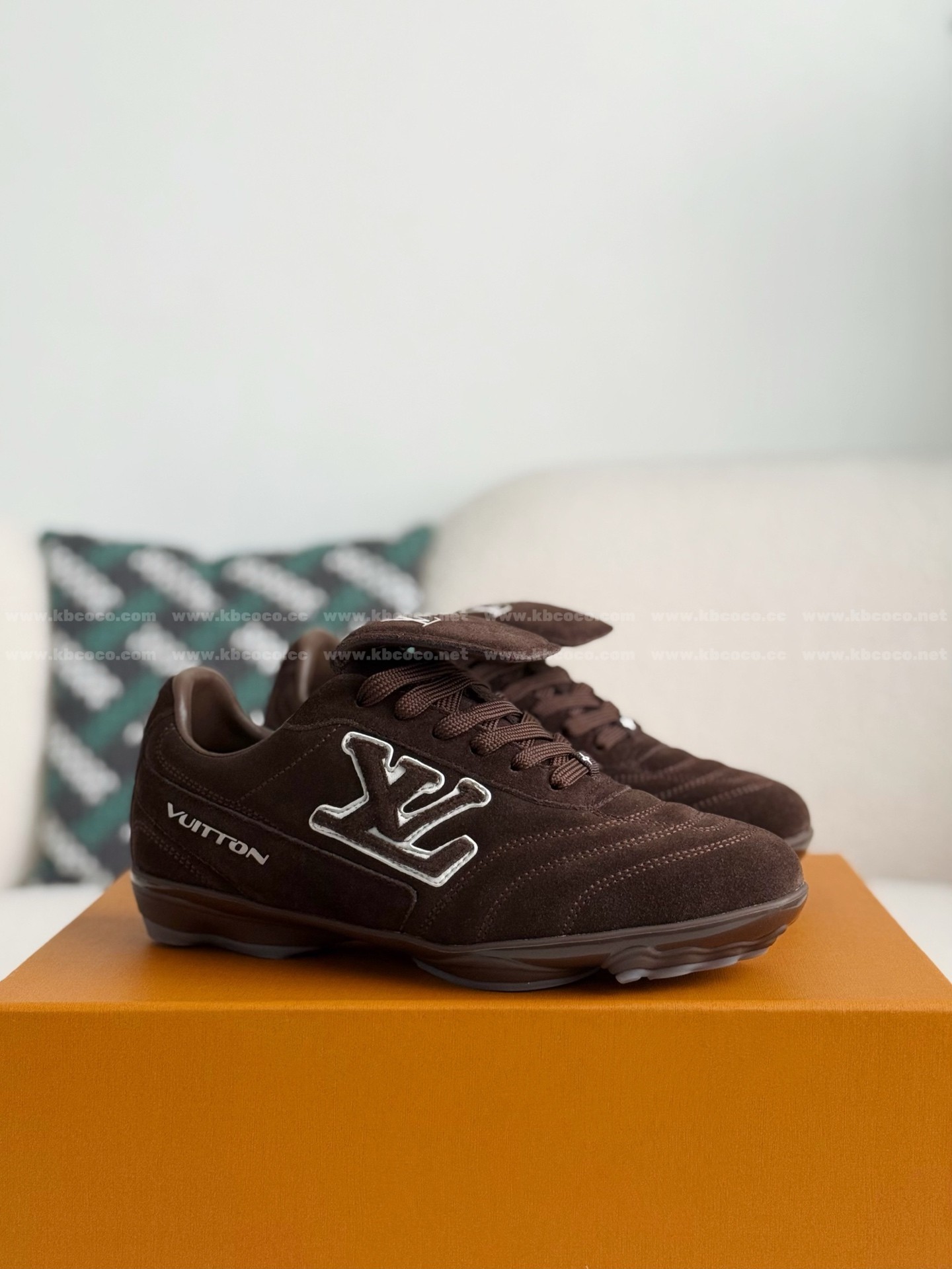 「#5871」LOUIS VUITTON FOOTPRINT SOCCER CASUAL SHOES