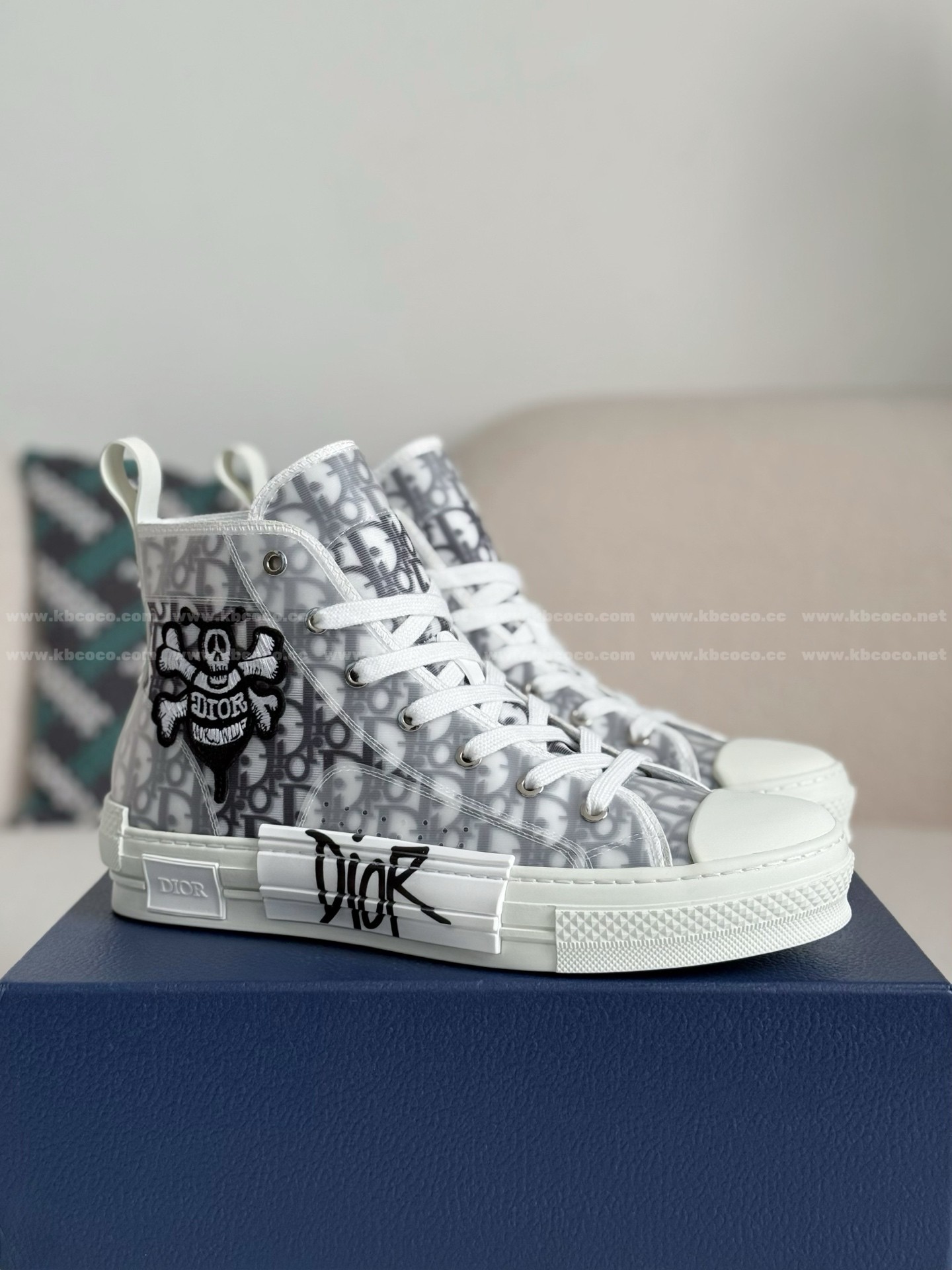 「#5891」DIOR B23 High-Top Canvas Shoes