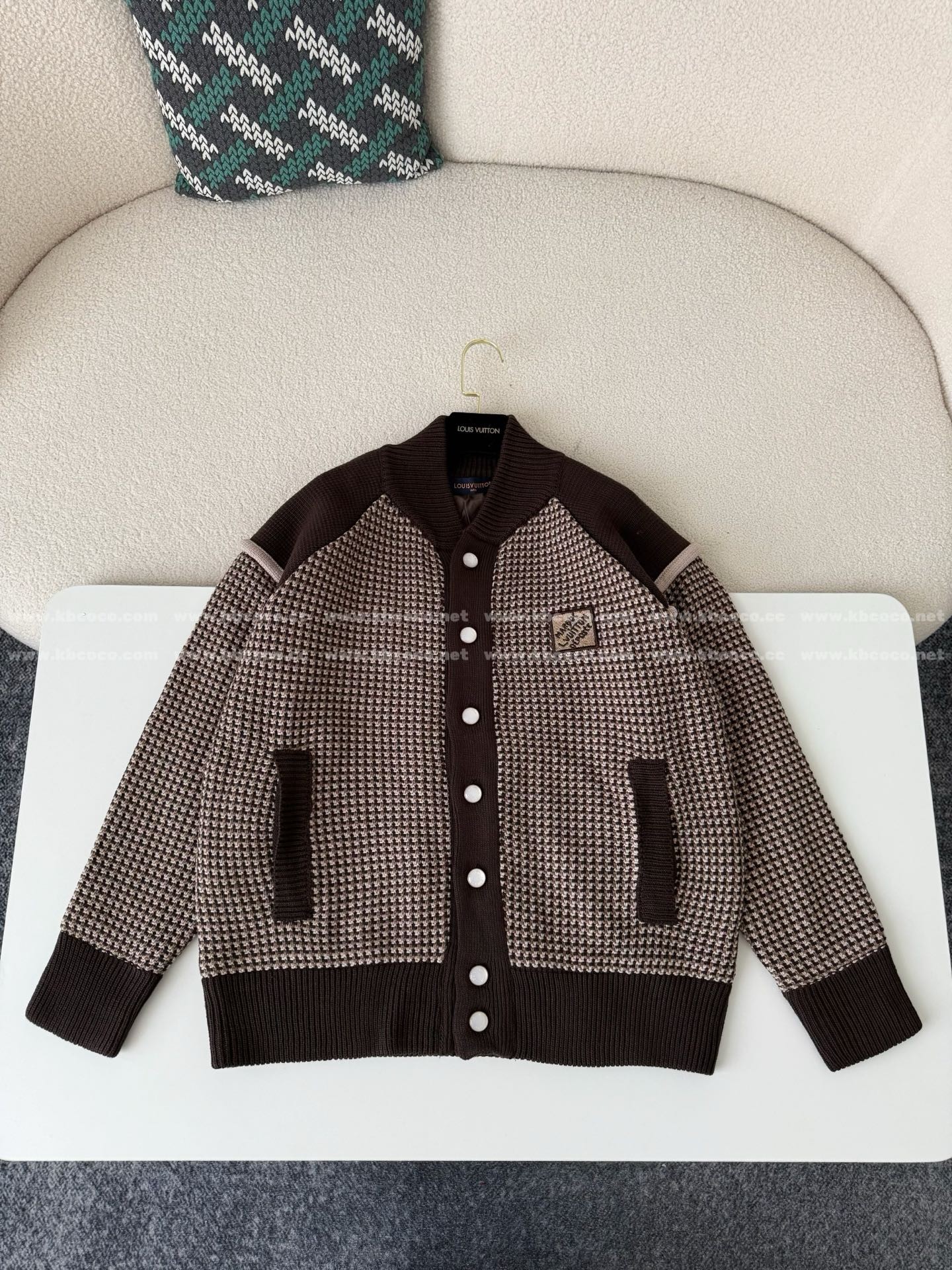「#5960」Louis Vuitton SS25 colorblock embroidered jacquard jacket