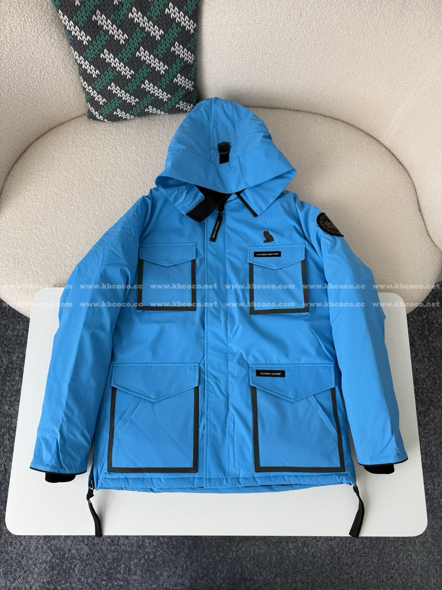 「#6032」Canada Goose x OVO Joint Model Reflective Strip Hooded Down Jacket