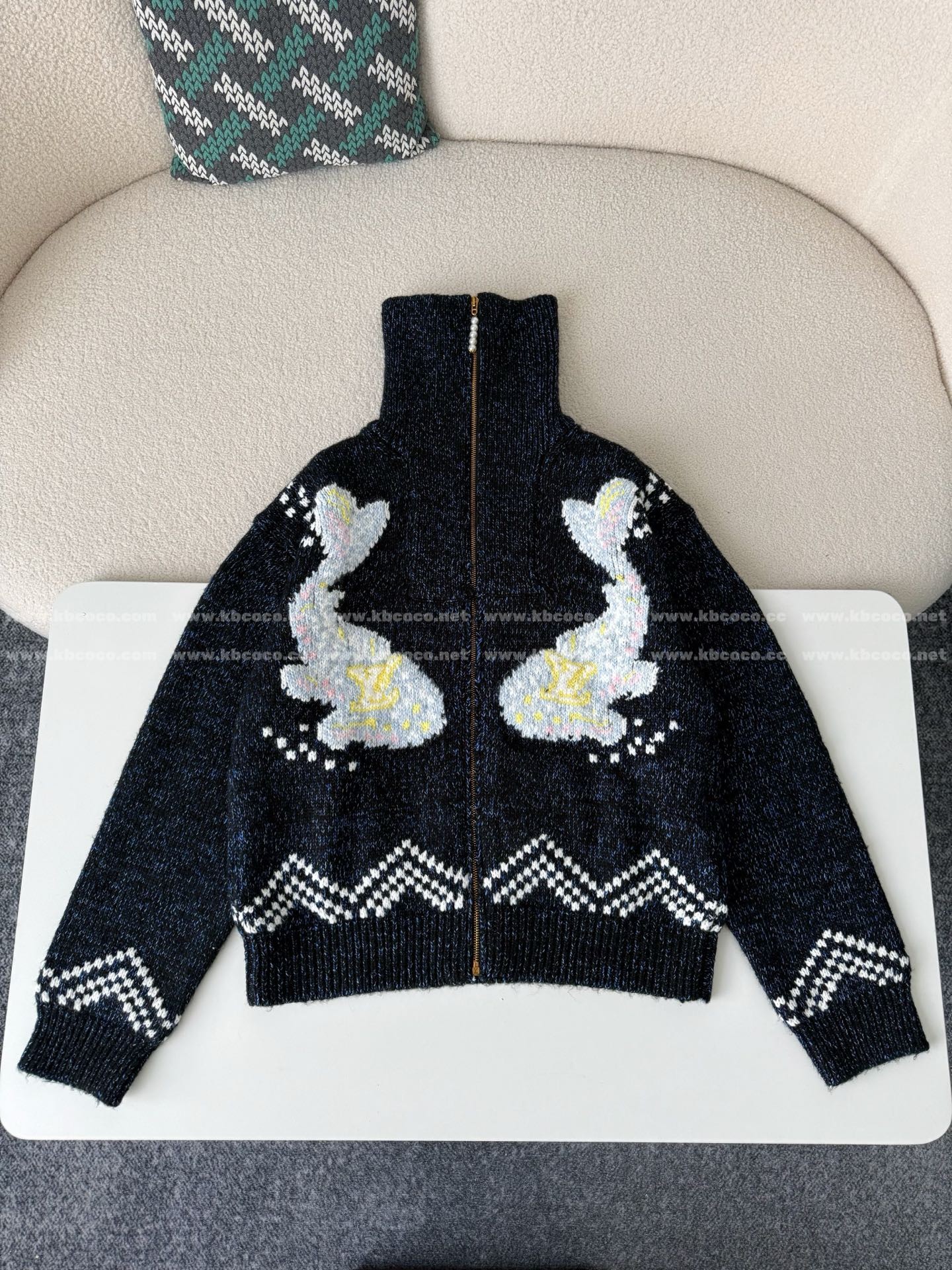 「#6038」Louis Vuitton x Nigo Joint Model FW25 Lapel Sweater