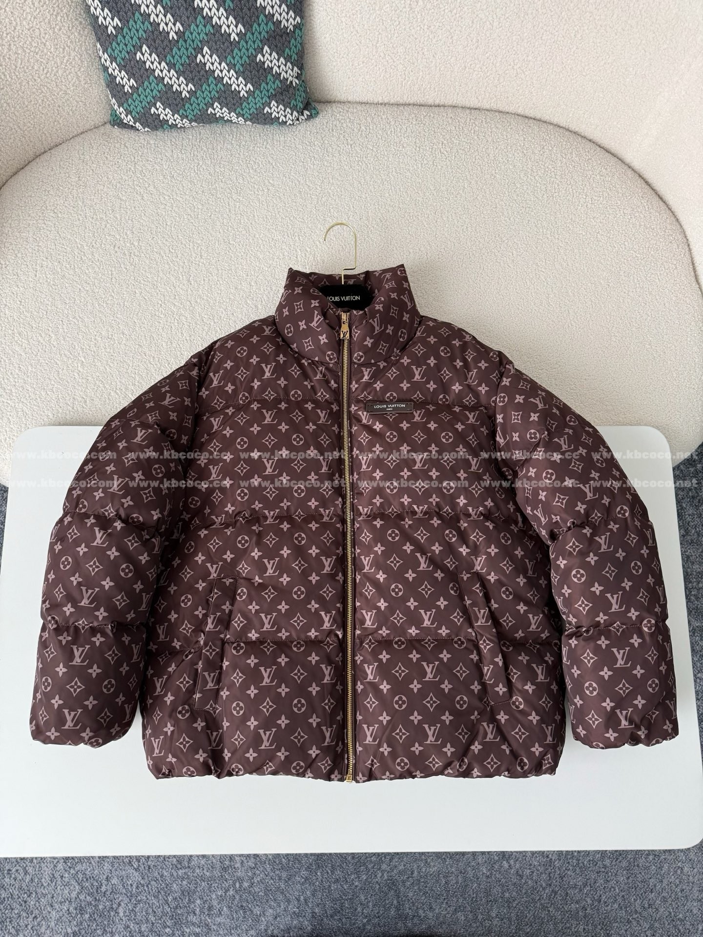 「#6235」Louis Vuitton Logo Printed Turtleneck Down Jacket