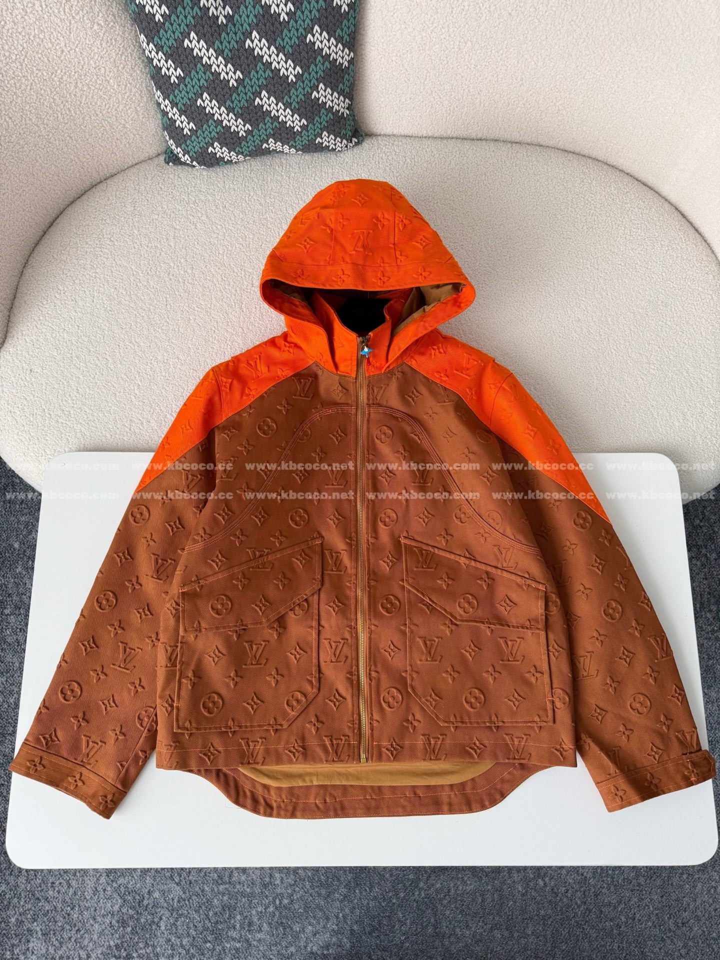 「#6247」Louis Vuitton FW21 All-Over Logo Denim Jacket