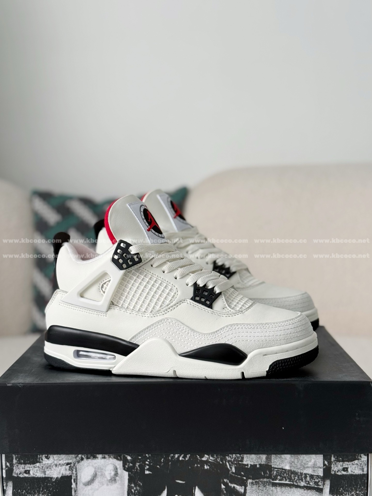 「#6648」Jordan Air Jordan 4 Retro OG Flight Club Basketball Shoes