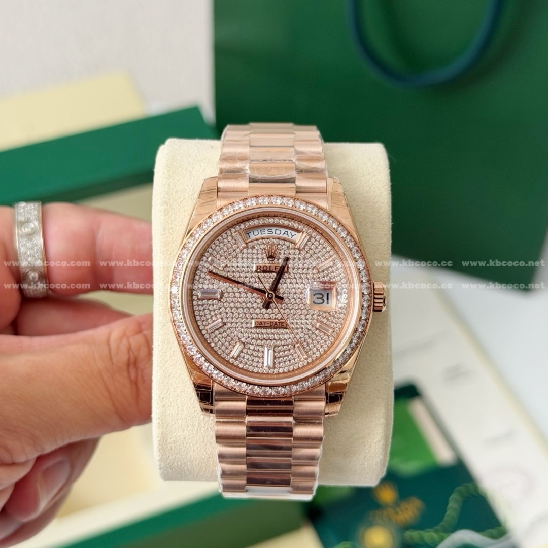 「#6676」Rolex Day-Date Rose Gold Watch ，40mm