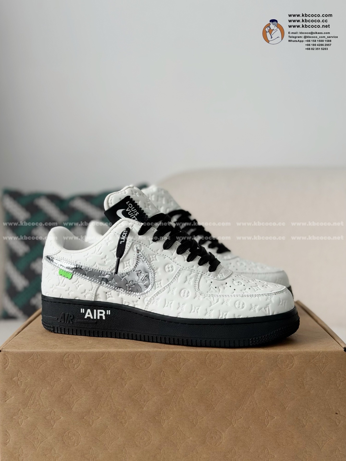 「#1523」LOUIS VUITTON × NIKE AIR FORCE 1 SNEAKER