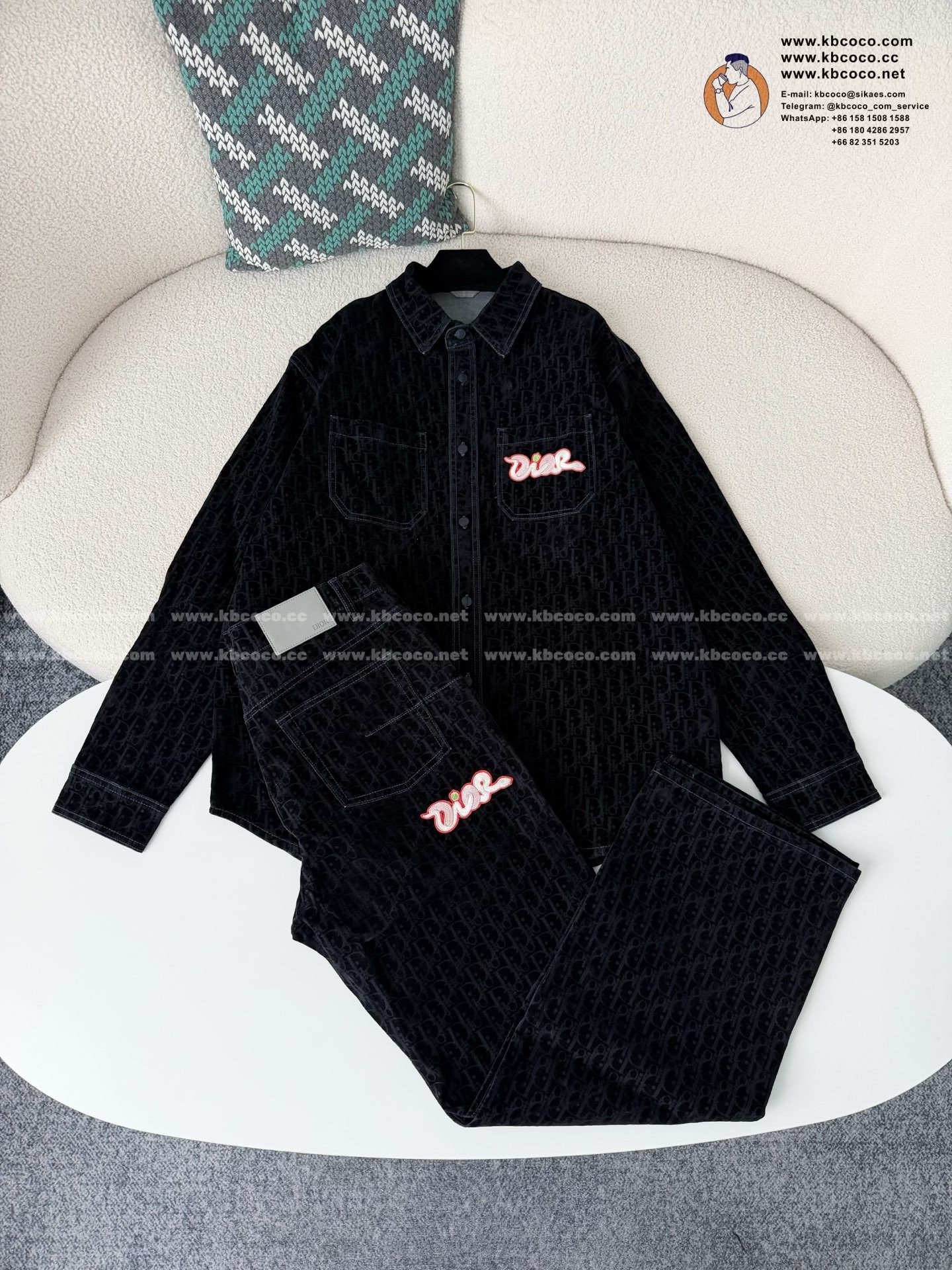 「#7180」DIOR FW24 COTTON SHIRT SET