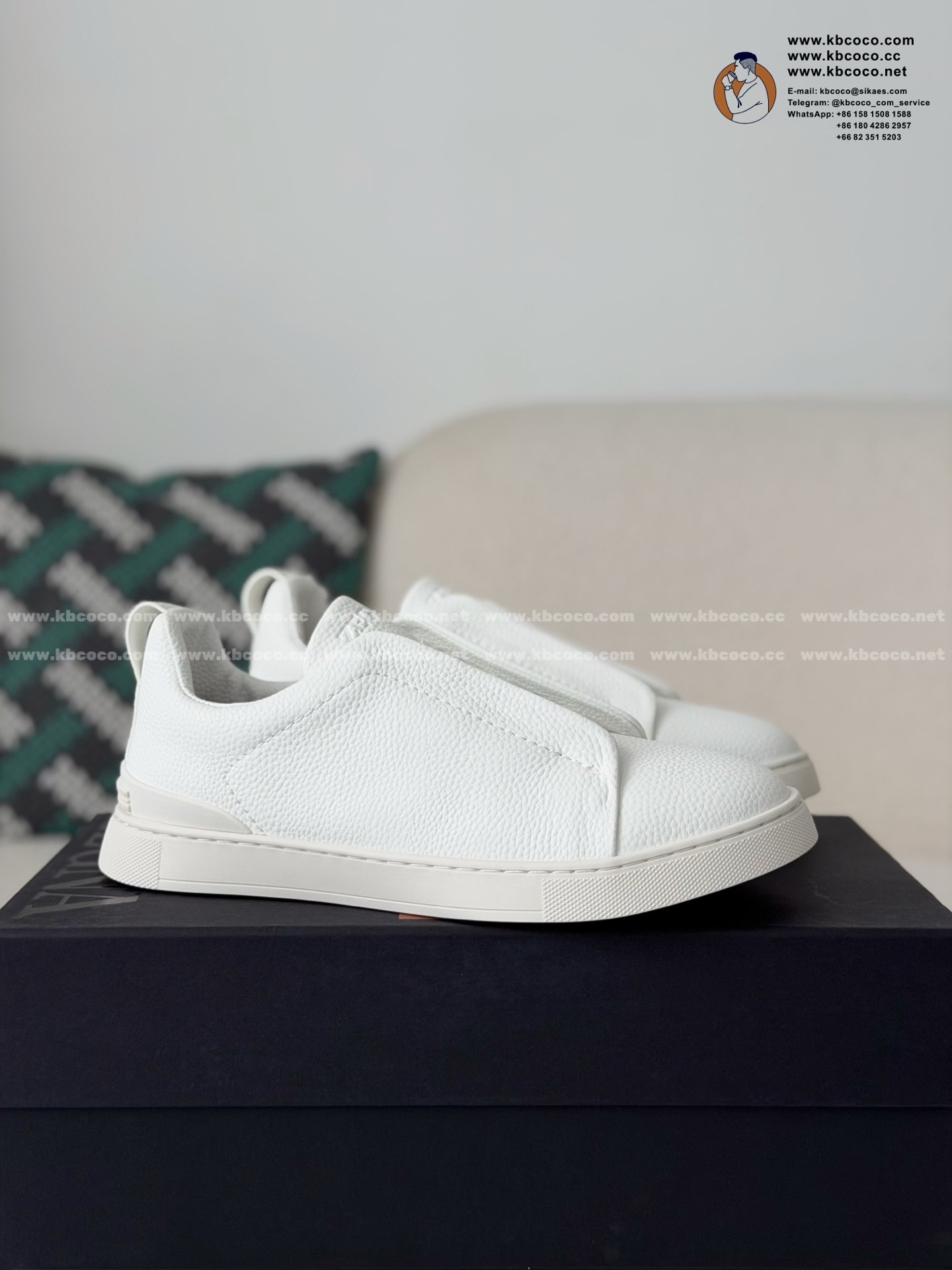 「#7394」Zegna Triple Stitch Sneakers