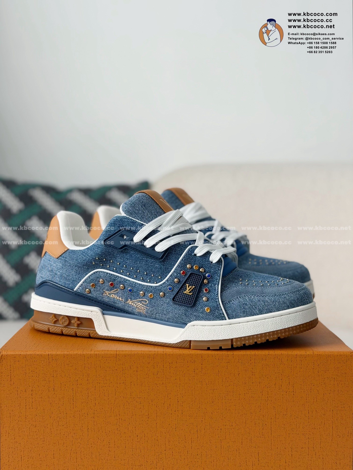 「#7591」LOUIS VUITTON TRAINER SNEAKERS