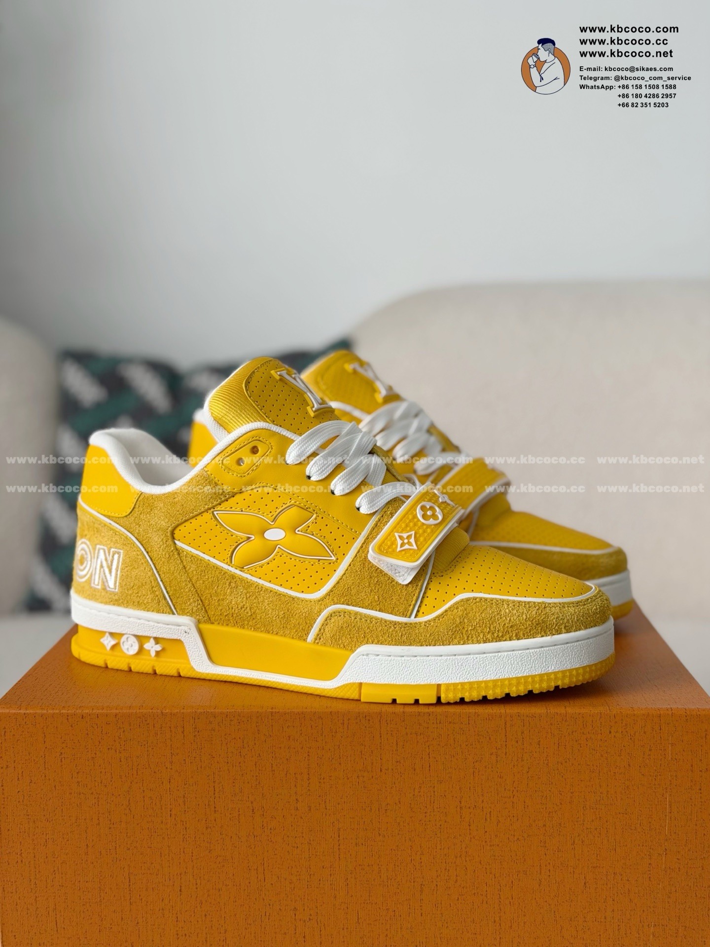 「#7705」LOUIS VUITTON TRAINER VELCRO SNEAKERS