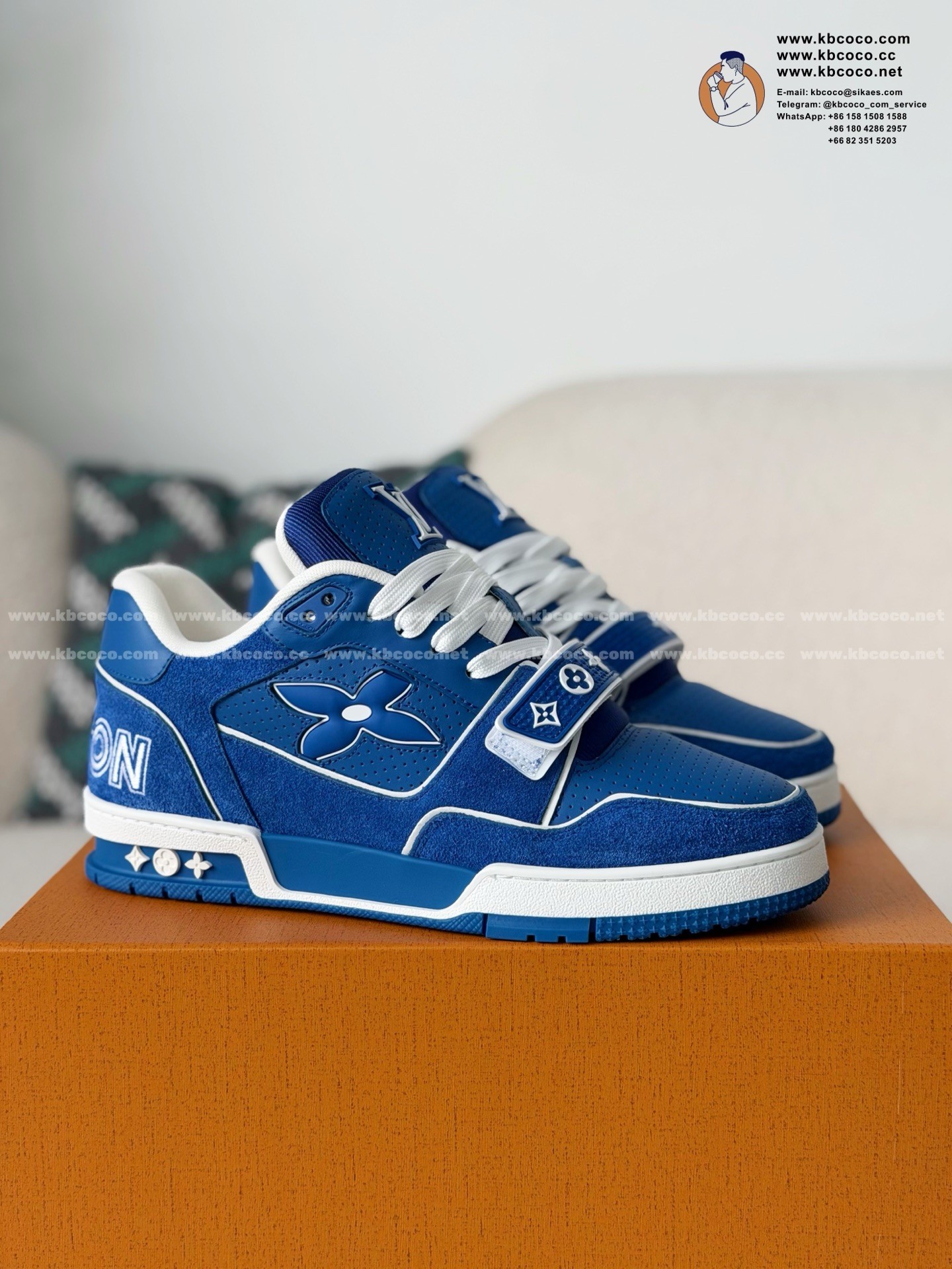 「#7706」LOUIS VUITTON TRAINER VELCRO SNEAKERS