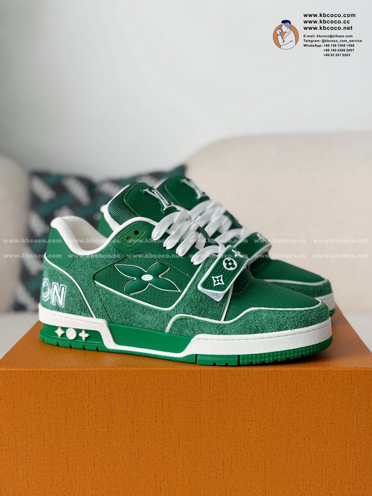 「#7707」LOUIS VUITTON TRAINER VELCRO SNEAKERS