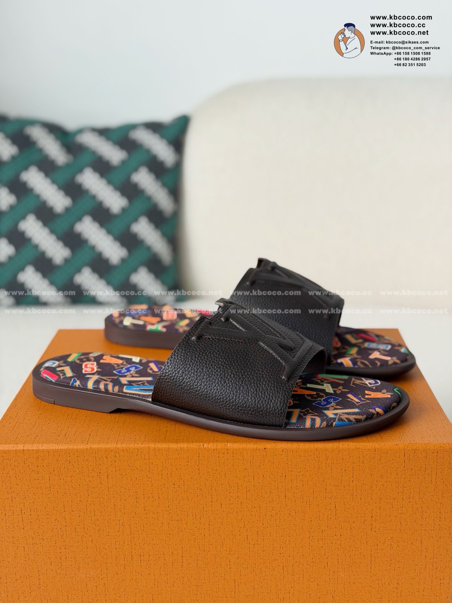 「#7772」LOUIS VUITTON PORTOFINO SLIPPERS