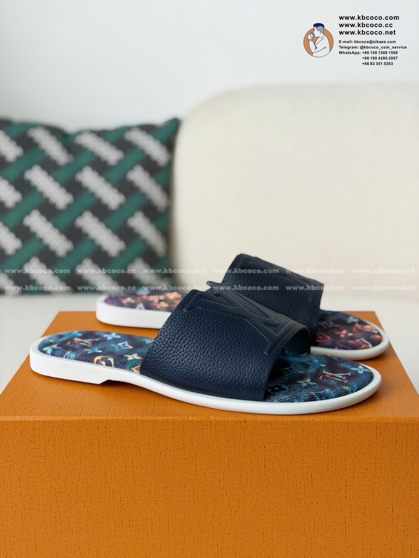 「#7782」LOUIS VUITTON PORTOFINO SLIPPERS