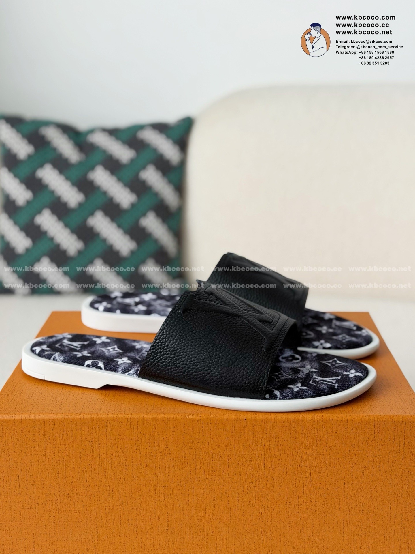 「#7783」LOUIS VUITTON PORTOFINO SLIPPERS