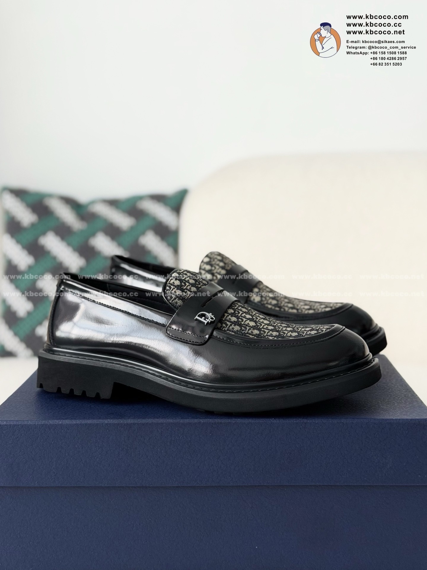 「#2847」DIOR  Men's Leather Shoes