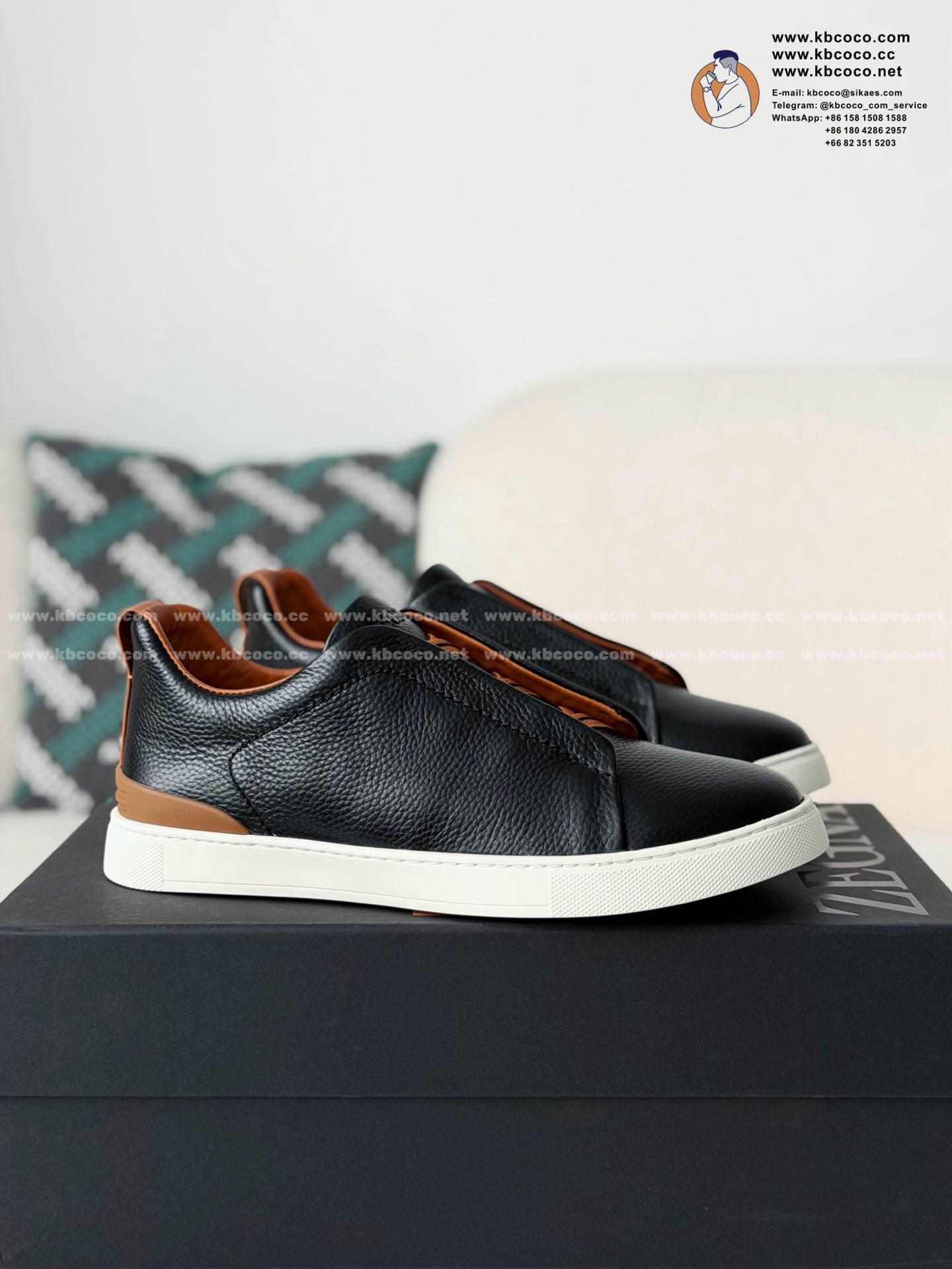 「#7948」Zegna Triple Stitch Sneakers